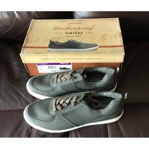 Weatherproof Vintage Mens Ethan Leather Sneakers - Grey Size 10